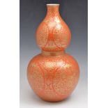 Chinese orange ground double gourd shape