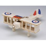 Savoy crested china model of a bi-plane,