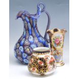 Pointons pottery two handled vase, flora