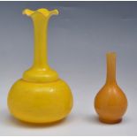 Yellow ground pottery vase, Burmantoft s