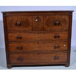 Georgian mahogany secretaire chest, with