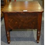 Victorian mahogany stool commode, hinged