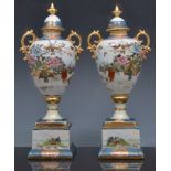 Pair of Noritake amphora shape cupboard