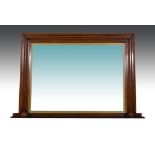 Victorian maple overmantle, rectangular