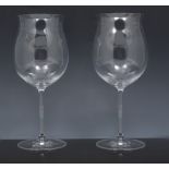 Twelve lead free crystal wine glasses by