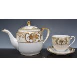 Noritake tea set, gilt and cream decorat