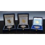 Coins:  three Elizabeth II gold proof ha