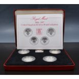 Coins:  UK one pound silver proof collec