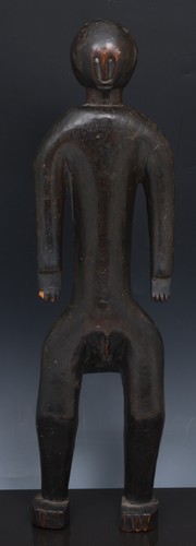 African tribal carved wood figure, of a