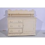 Painted pine Lincolnshire dresser, with