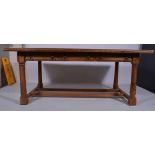 Teak wood dining table, rectangular top,