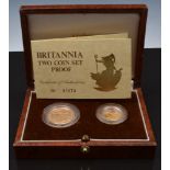 Coins:  Britannia two coin proof set, £2