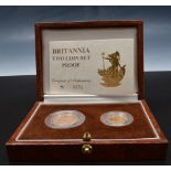 Coins:  Britannia two coin proof set, tw