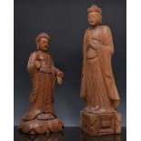 Tibetan carved wood figure of Buddha, 41