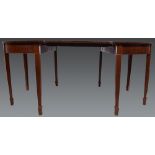 Georgian mahogany dining table, adapted,