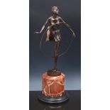 Contemporary Art Deco style bronze figur
