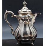 German silver ogee shape coffee pot, 835