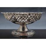 Oval silver dessert basket, Birmingham 1