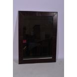 Contemporary leather framed rectangular