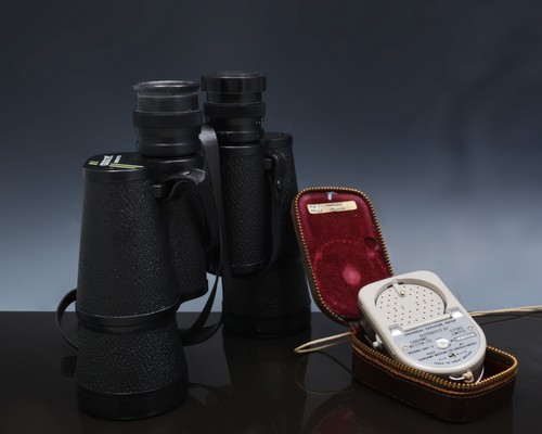 Pair of Avocet 7 x 50 binoculars, cased,