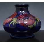 Moorcroft vase of squat form, Anemone de