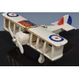 Savoy crested china model of a bi-plane,