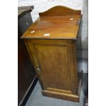 Edwardian inlaid mahogany bedside pedest