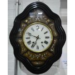 French vineyard wall clock, moulded cart