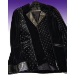 Ladies velvet jacket with leather trim,