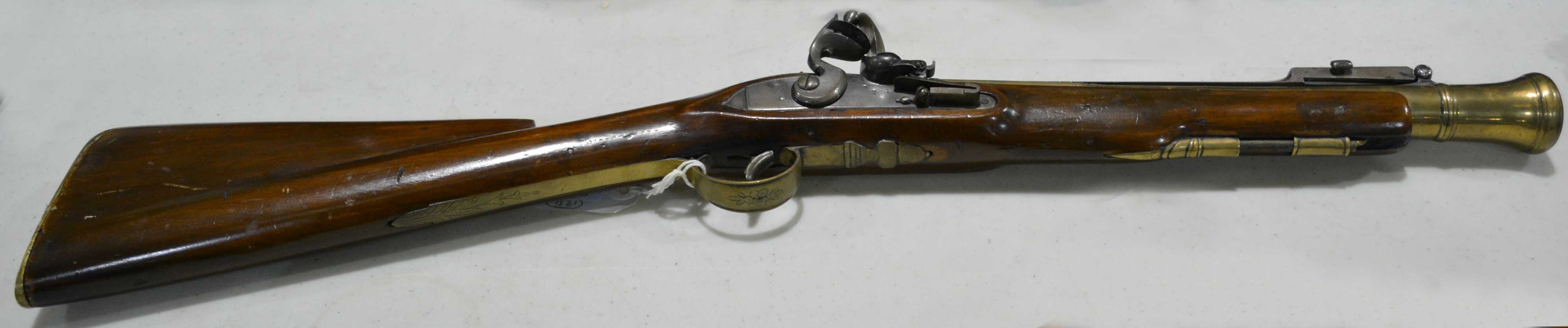 Flintlock Blunderbuss, 35cm brass barrel