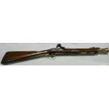 Flintlock Blunderbuss, 35cm brass barrel