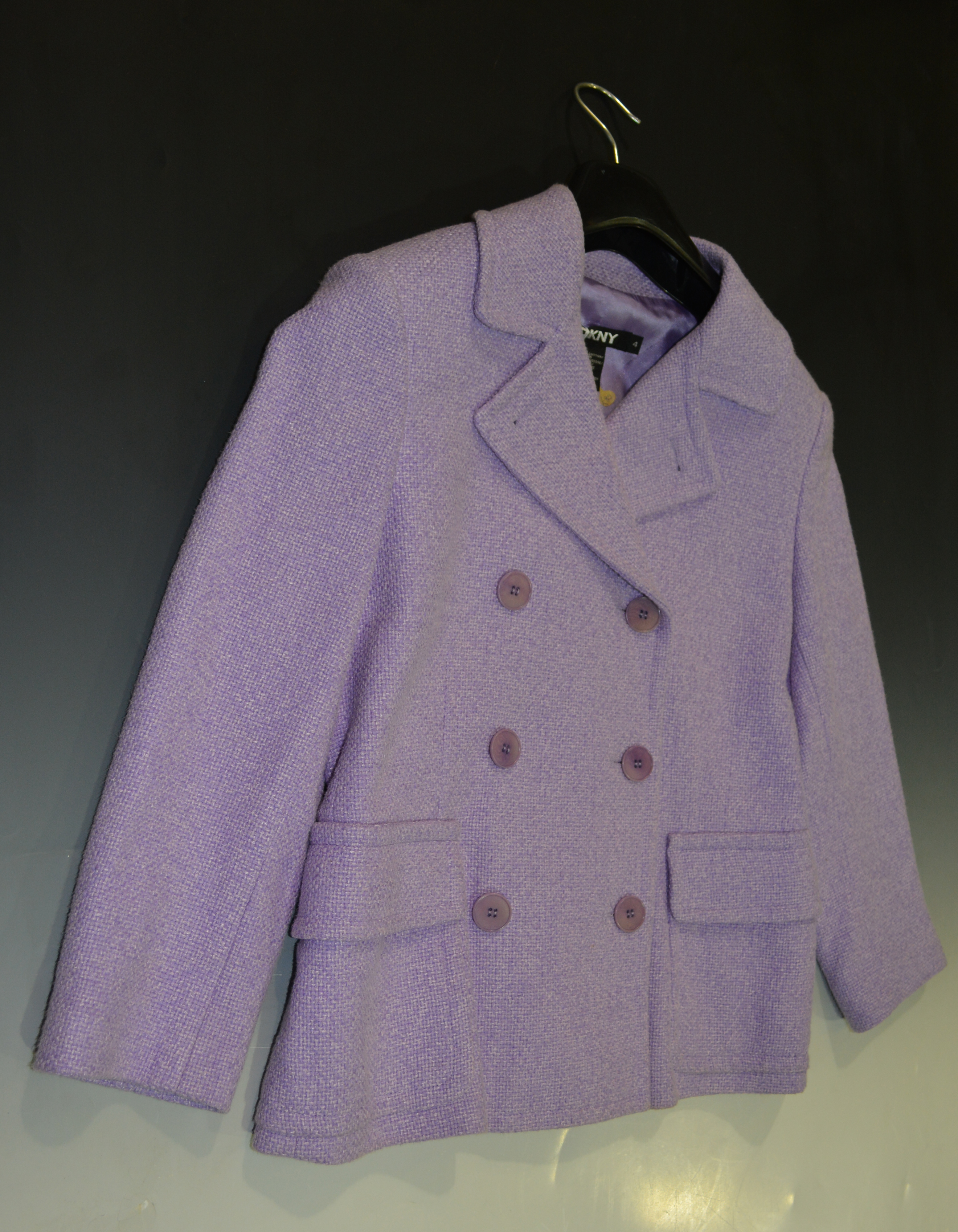 Ladies DKNY lilac jacket, check jacket b