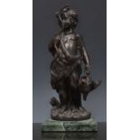 Reproduction bronze figure of a cherub h