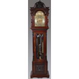 A late Victorian "red" mahogany longcase