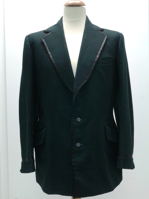 Gents dark green evening jacket with bla