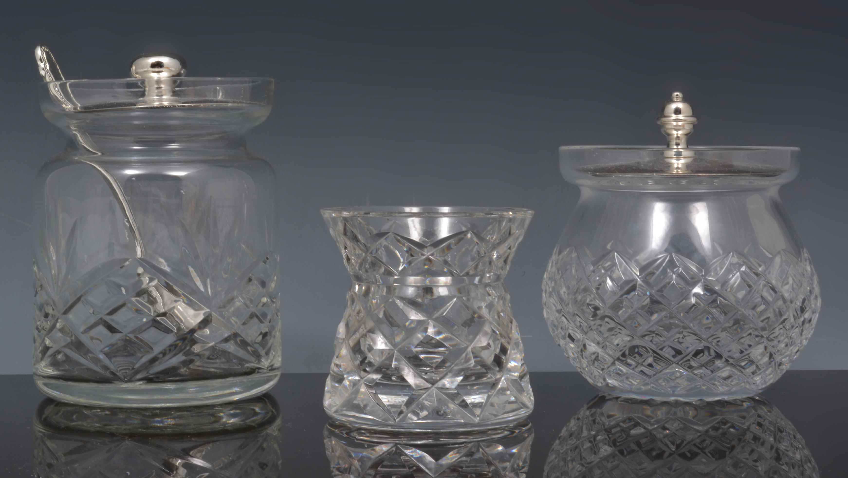 Collection of decorative and cut glasswa
