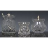 Collection of decorative and cut glasswa
