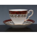Royal Stafford bone china tea set, gilt