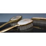 Gilt metal dressing table set, embroider