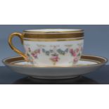 Cauldon bone china cup and saucer, decor