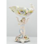 Sitzendorf porcelain comport, shell moul