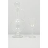 Frosted glass vase, with a flared rim, 2