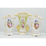 French porcelain two-handled vase, mid 1