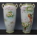 Pair of Japanese porcelain shouldered va