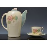 Susie Cooper coffee set, decorated with