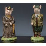 Pair of Beswick figures, Gentleman Pig a