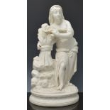 Parian figure, Ruth with a sheath of whe