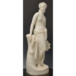 Parian figure of a Classical Maiden carr
