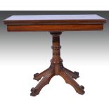 A Gothic Revival card table, circa 1880,