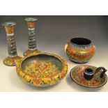 Five items of Gouda pottery, circa 1925,